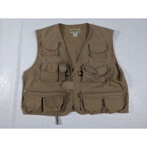Wilderness Pro Traditional Fishing Vest Zipper Pocket Size L Fly Fishing
